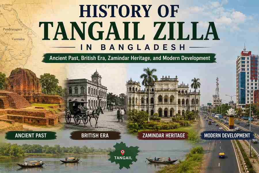 History of Tangail Zilla in Bangladesh: Ancient Past, British Era, Zamindar Heritage, and Modern Development